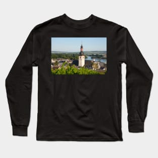 St. Martin, Rüdesheim, Rhine, Rheingau, Hesse, Germany, church Long Sleeve T-Shirt